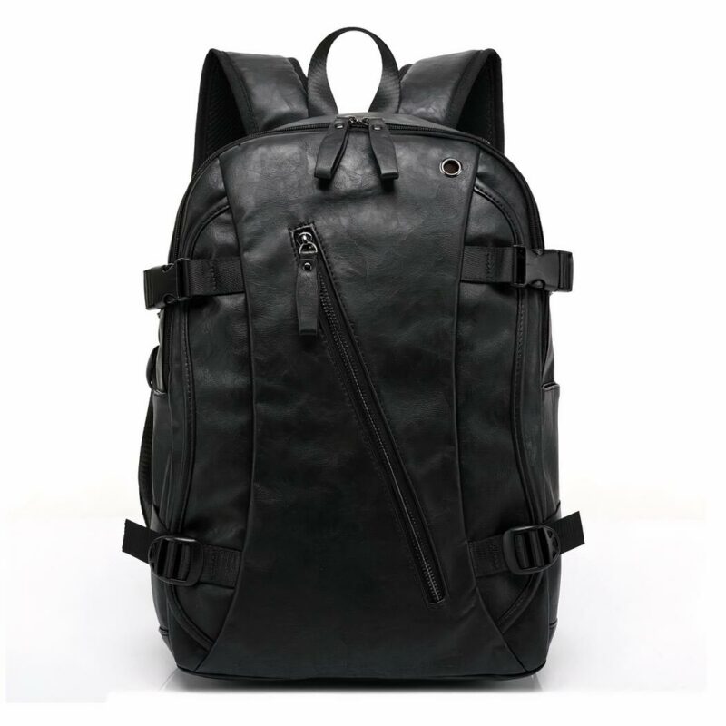 Sac à dos en cuir compact - Noir - Sac à dos Sac à dos pour ordinateur portable