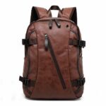 Sac à dos en cuir compact - Marron - Sac à dos Cuir