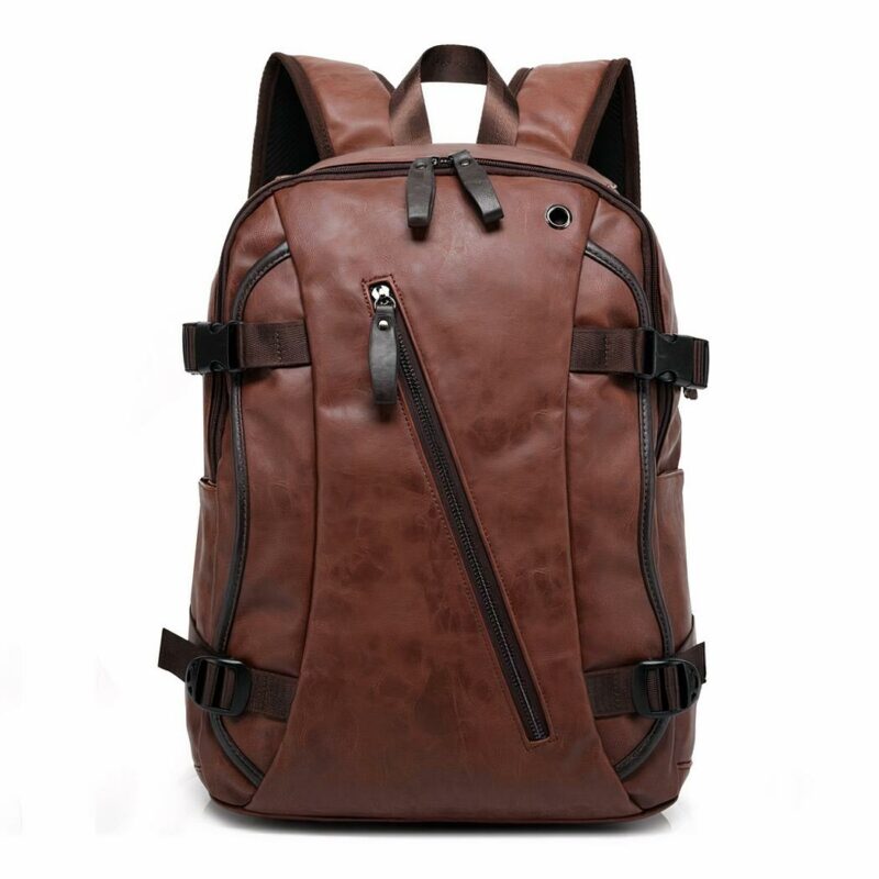 Sac à dos en cuir compact - Marron - Sac à dos Cuir