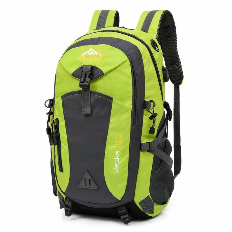 Sac à dos de randonné avec port USB - Vert - Sac à dos de randonnée Sac à dos