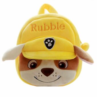 Sac à dos enfant tout doux Patpatrouille - Jaune - Décombres Animal en peluche