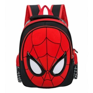 Sac à dos masque de Spiderman 3D rouge avec un fond blanc