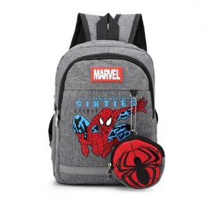 Sac à dos Spiderman effet jean - Gris - Sac à dos scolaire Sac à dos