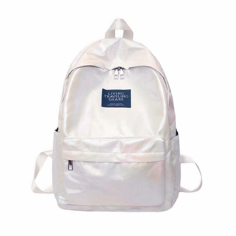 Sac à dos cartable holographique - Blanc - Sac à dos Sac à dos scolaire