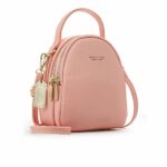 Sac à dos femme petit format multi-zip - Rose - Sac à main Sac bandoulière