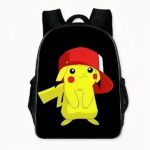 Sac à dos Pikachu noir avec l'image de Pikachu. Bonne qualité et très à la mode.