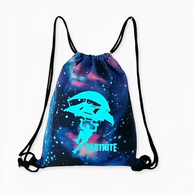 Sac à dos de sport Fortnite phosphorescent - Bleu - Sac à main Sac à dos à cordon