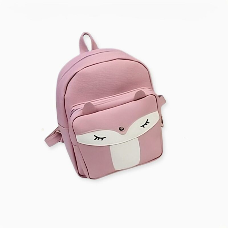 Sac à dos en similicuir renard, couleur rose. Bonne qualité et très à la mode.