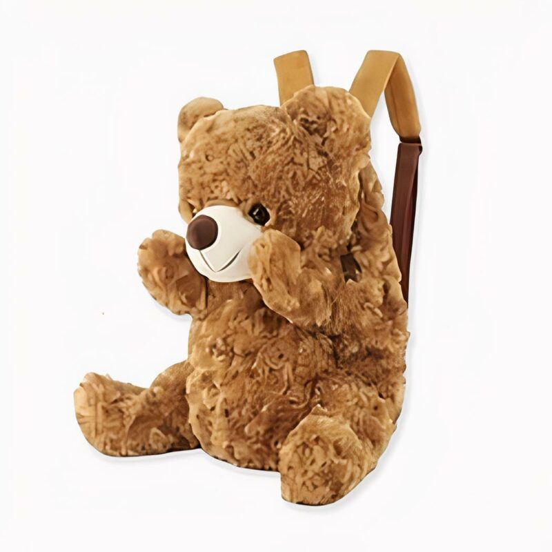 Sac à dos enfant peluche ourson marron. Bonne qualité et très à la mode.