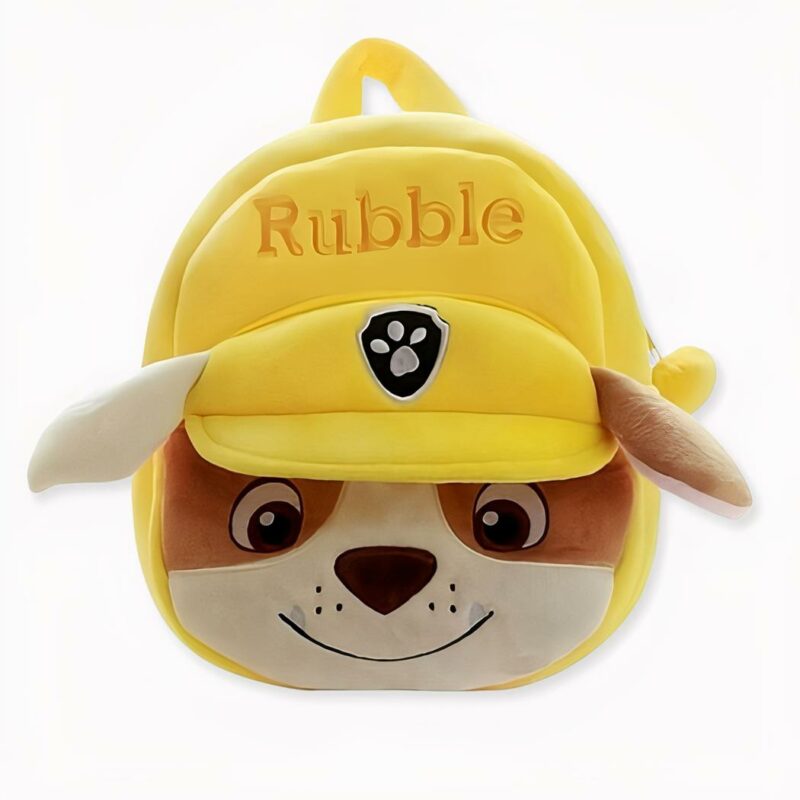 Sac à dos enfant tout doux Patpatrouille - Jaune - Décombres Animal en peluche
