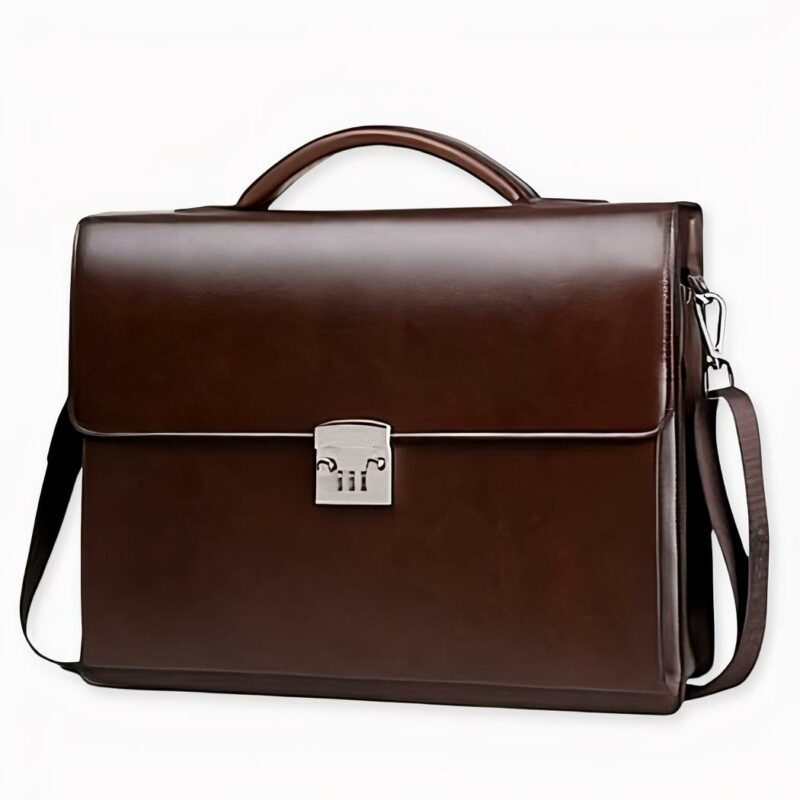 Sac cartable classique homme - Marron - Mallette Sac