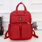 Sac à dos femme en nylon - Rouge - Sac à dos Sac à dos scolaire