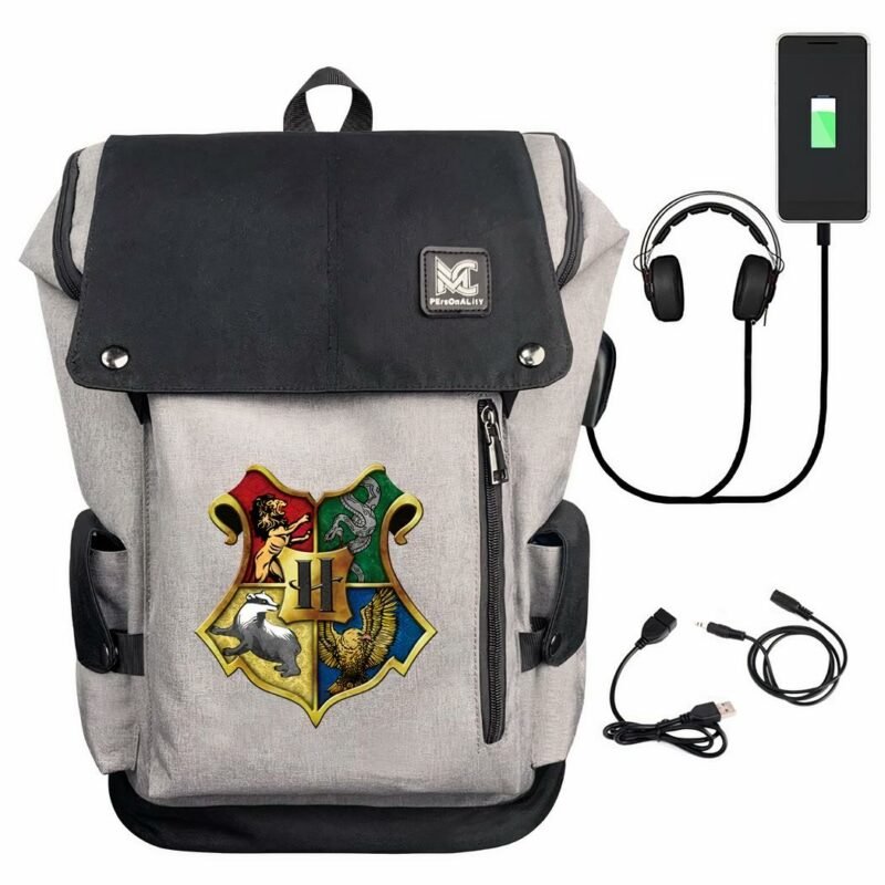 Sac à dos Harry Potter, les 4 maisons - Noir - Sac à dos Sac