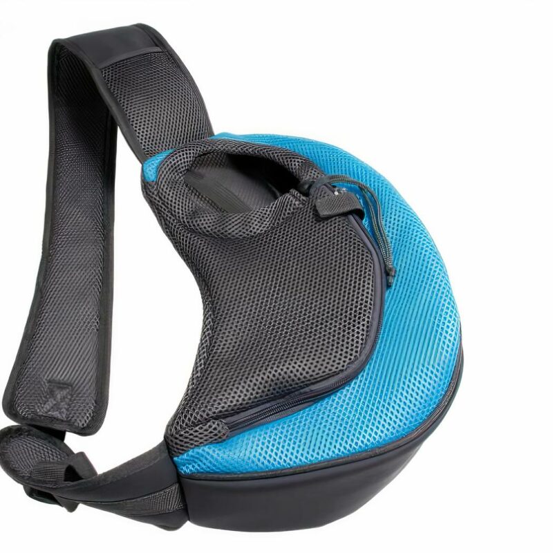 Sac à dos avec une seule bretelle pour chien - L, Bleu ciel - Chien Chat