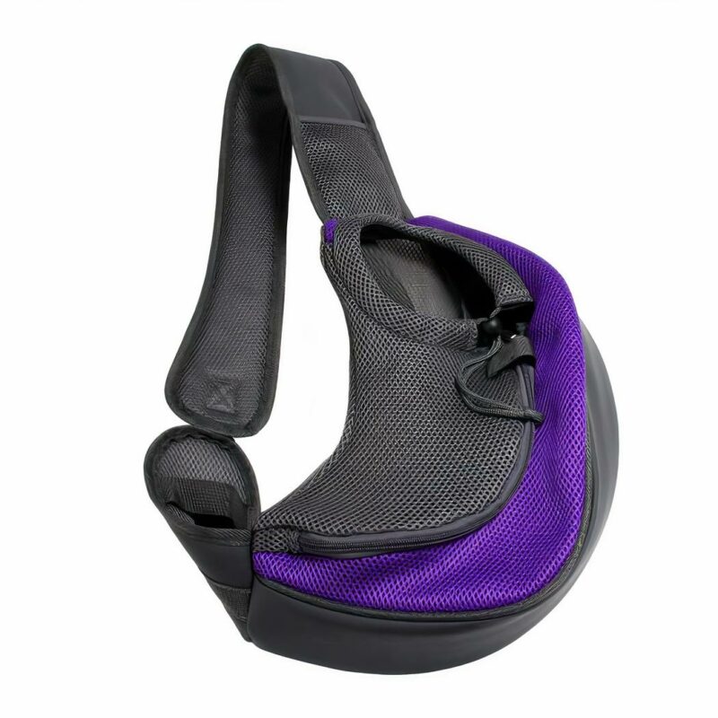 Sac à dos avec une seule bretelle pour chien - L, Violet - Chien Chat
