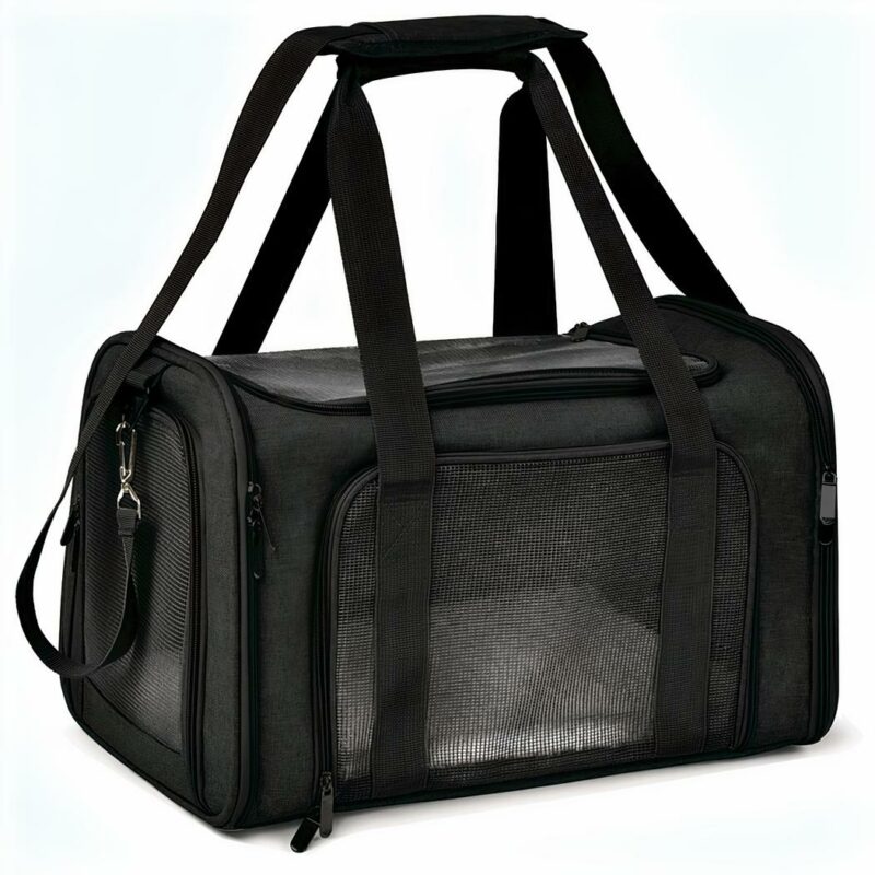 Sac à dos de voyage pour animal de compagnie - M, Noir - Chat Chien