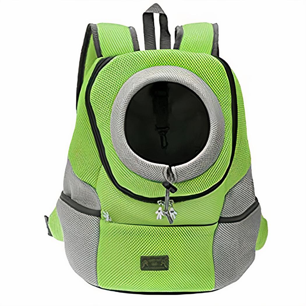 Sac à dos de promenade à double épaule pour chien - vert,s