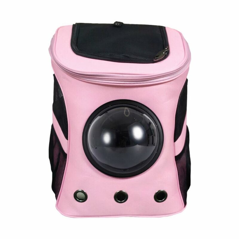 Grand sac à dos avec capsule spatiale pour animaux - Rose - Chat Chien