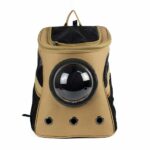 Grand sac à dos avec capsule spatiale pour animaux - Or - Chat Chien
