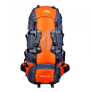 Grand sac à dos de randonnée (80L) - Orange - Sac à dos de randonnée Camping