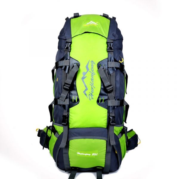 Grand sac à dos de randonnée (80L) - Vert - Sac à dos Sac à dos de randonnée