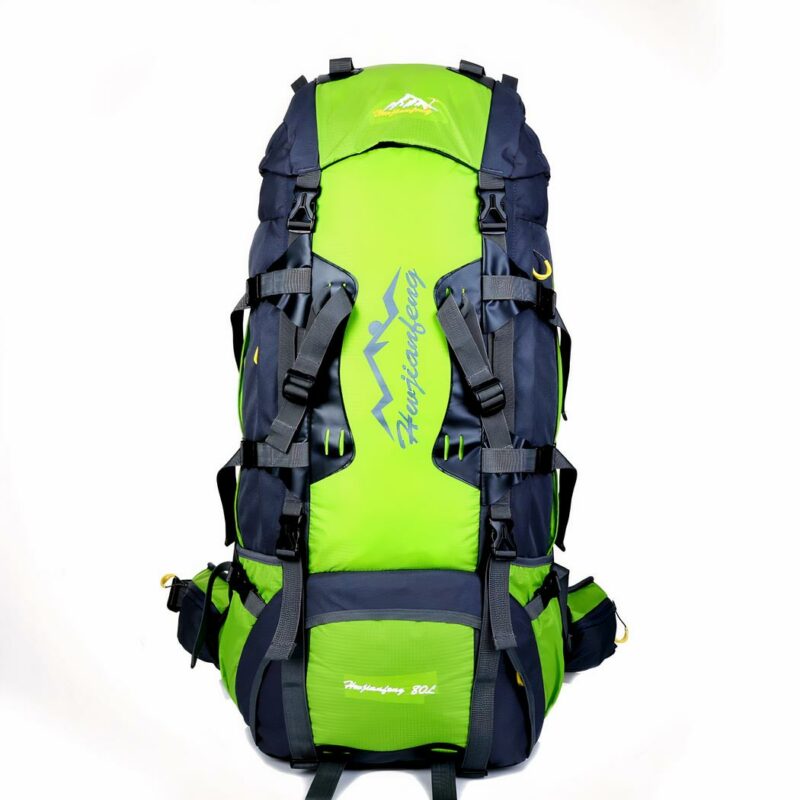 Grand sac à dos de randonnée (80L) - Vert - Sac à dos Sac à dos de randonnée