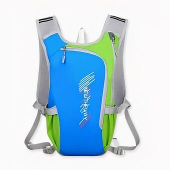 Sac à dos d'hydratation isotherme bleu 10L bleu et vert avec bretelles réglables