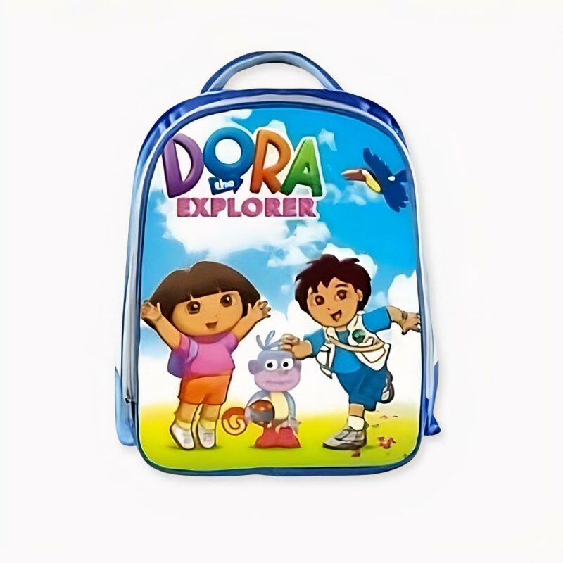 Sac d'école Dora, Babouche et Diego. Couleur bleu, bonne qualité et très à la mode.