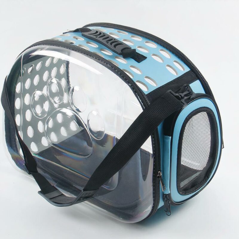 Sac de transport transparent pour chien et chat - Bleu, L - Chat Chien