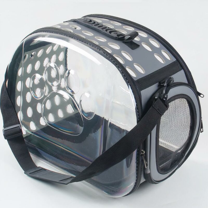Sac de transport transparent pour chien et chat - Gris, L - Chat Chien