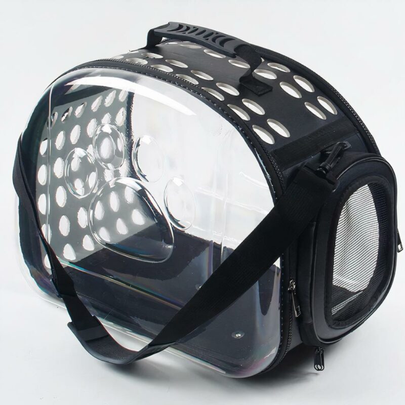 Sac de transport transparent pour chien et chat - Noir, L - Chien Chat