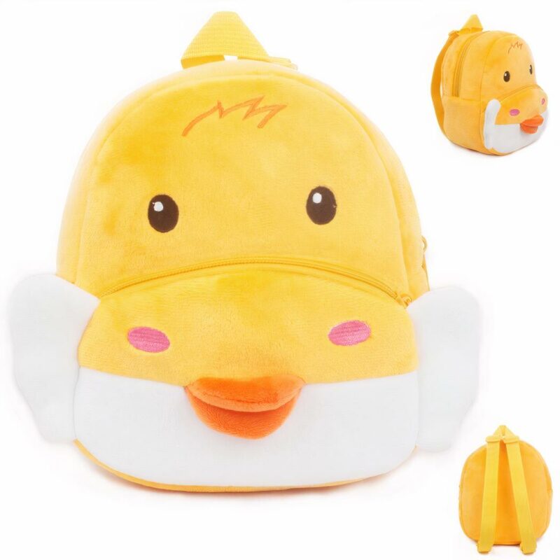 Sac à dos peluche animal pour bébé - Jaune - Animal en peluche Sac à dos scolaire