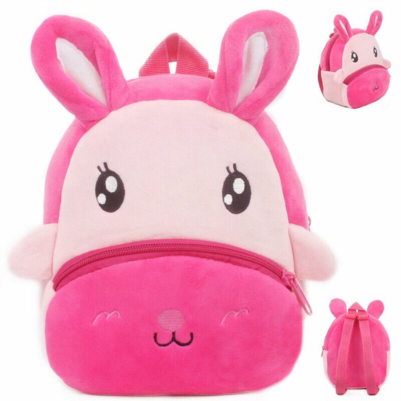 Sac à dos peluche animal pour bébé - Rose - Sac à dos scolaire Sac à dos