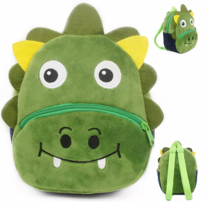 Sac à dos peluche animal pour bébé - Vert - Sac à dos scolaire Sac