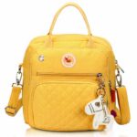 Sac à couches en toile pour maman - Jaune - Sac à main Couche