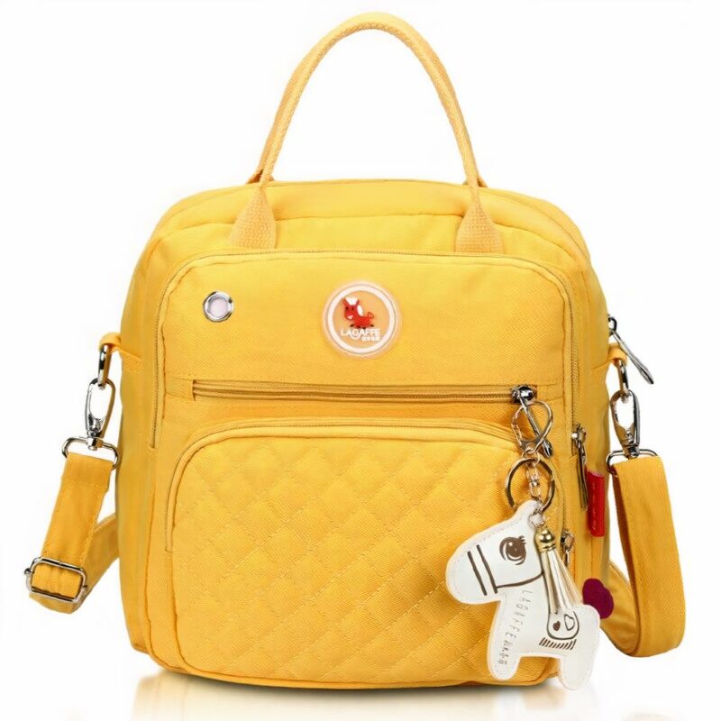 Sac à couches en toile pour maman - Jaune - Sac à main Couche
