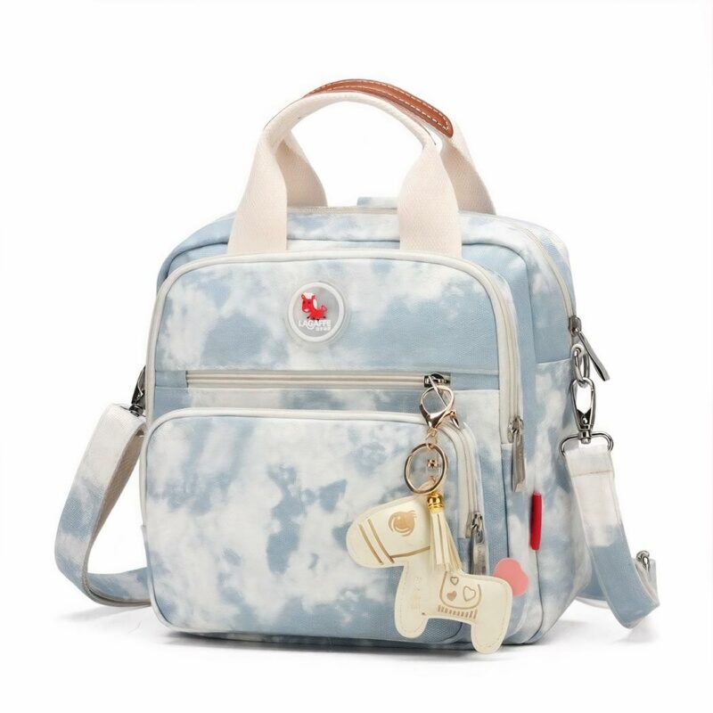 Sac à couches en toile pour maman - Bleu - Sac à main Couche