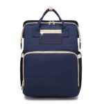 Sac à dos avec lit pliable pour bébé - Bleu marine - Sac à langer Sac