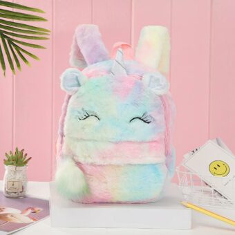 Sac à dos licorne en peluche pour fille - Rose - Sac à dos Animal en peluche
