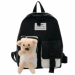 Sac à dos ours mignon pour enfant - Noir - Sac à dos Sac