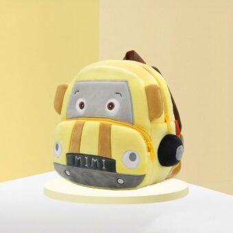 Sac à dos peluche camion pompier - Jaune - Peluche Sac