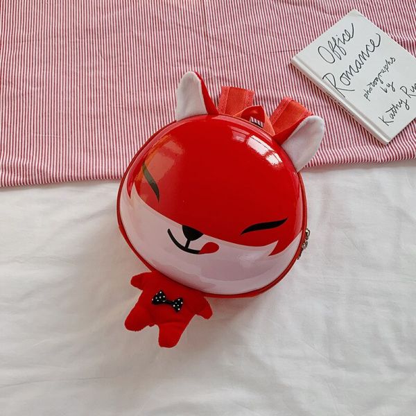 Mini sac à dos dessin animé 3D pour enfant - Rouge - Animal en peluche Sac à dos