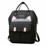 Sac à langer élégant motif chat - Noir - Couche Sac à langer