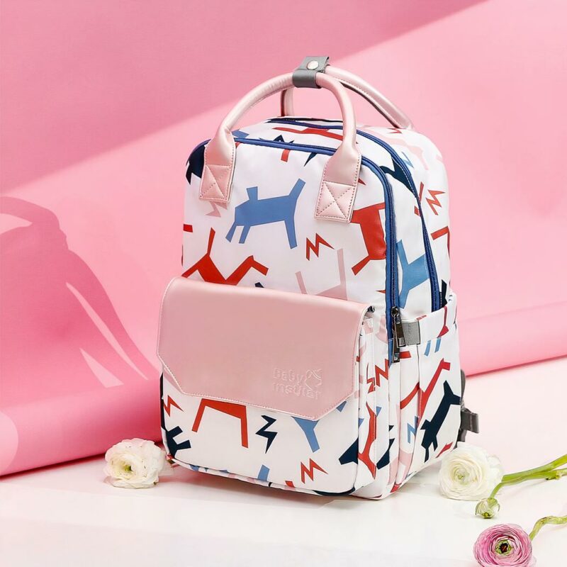 Sac à dos à langer multifonction coloré - Blanc - Sac à main Sac