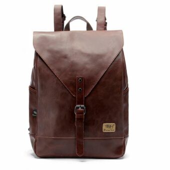 Sac à dos en cuir élégant pour femme - Marron - Sac à dos Sac à dos scolaire