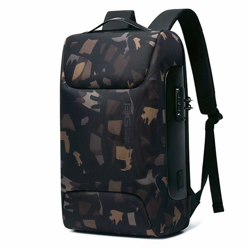 Sac à dos moderne étanche et résistant - Noir militaire - Sac à dos pour ordinateur portable Sac à dos