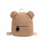 Sac à dos d'école en molleton pour enfant - Camel - Sac à dos Sac à dos scolaire