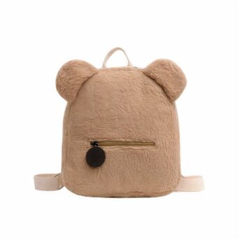 Sac à dos d'école en molleton pour enfant - Camel - Sac à dos Sac à dos scolaire