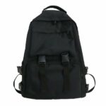 Grand sac à dos noir pour femme - Sac à dos Sac à dos scolaire