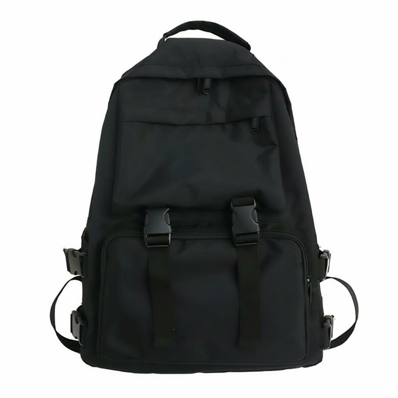 Grand sac à dos noir pour femme - Sac à dos Sac à dos scolaire